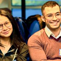 International Anchor Allies Winter 2026 First Mixer - a portrait of 2 students